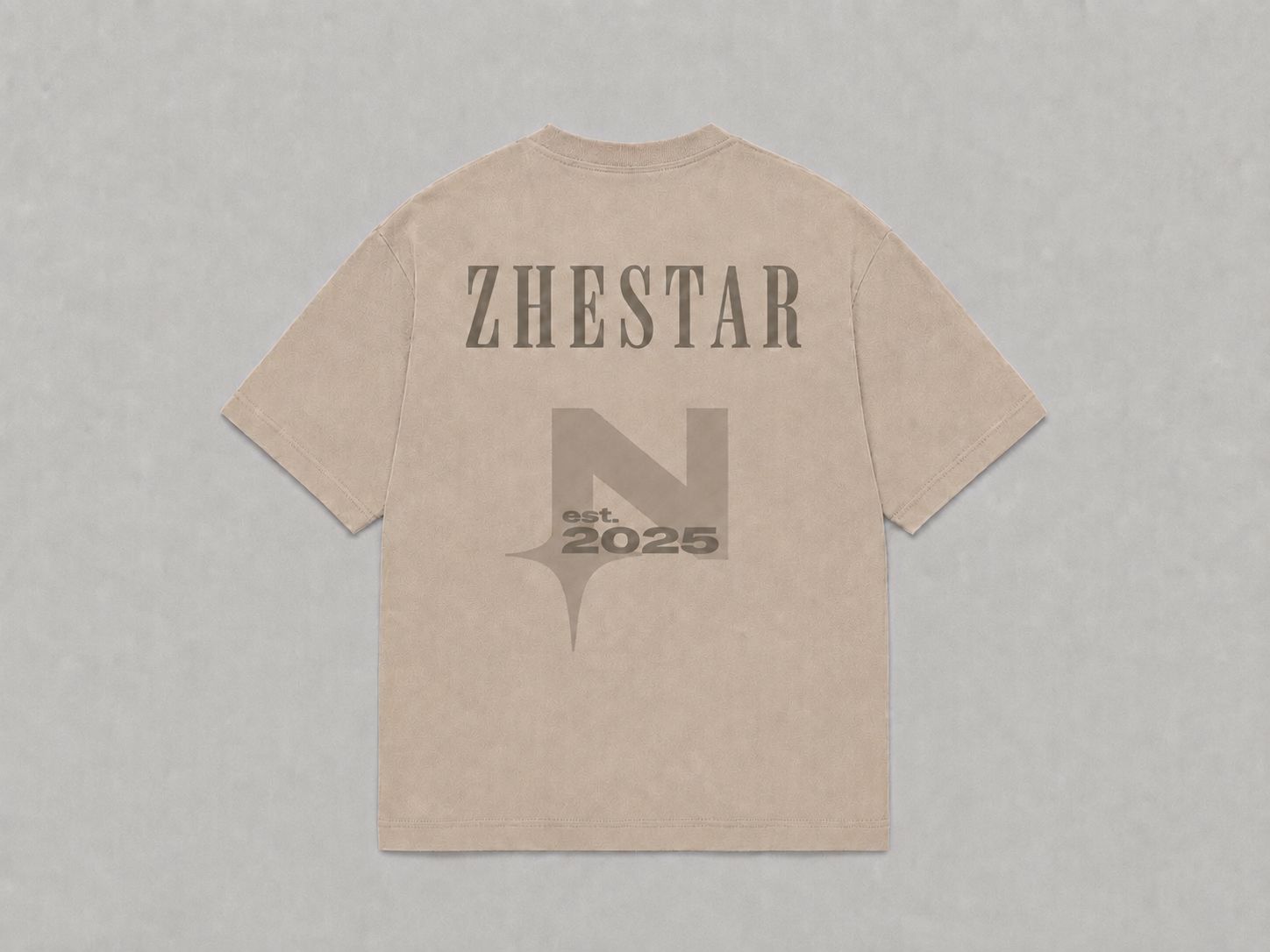Camiseta ZHESTAR beige — espalda