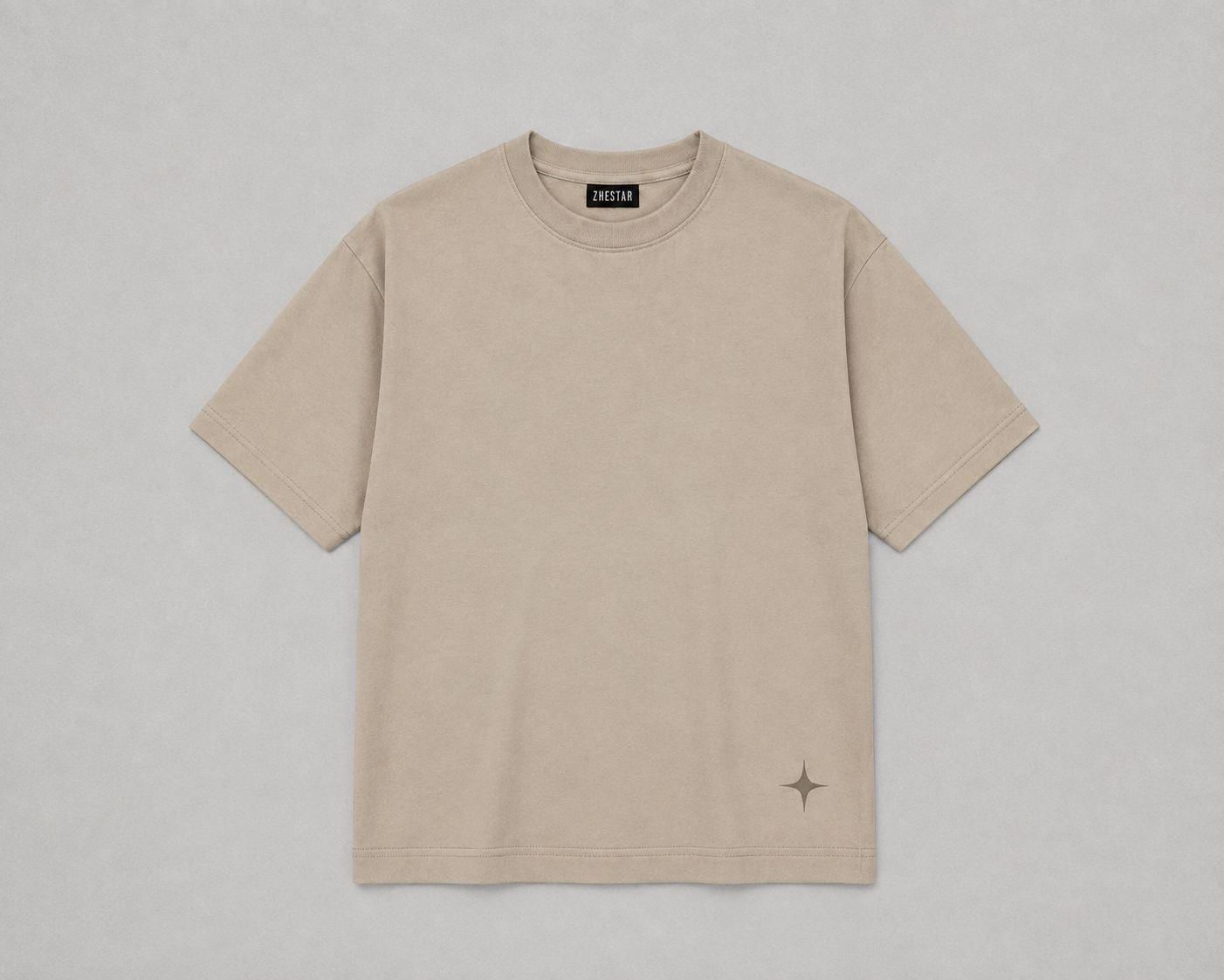 Camiseta ZHESTAR beige — frontal