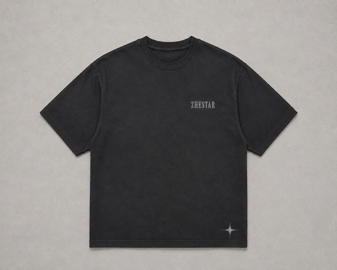 Camiseta ZHESTAR negra — frontal