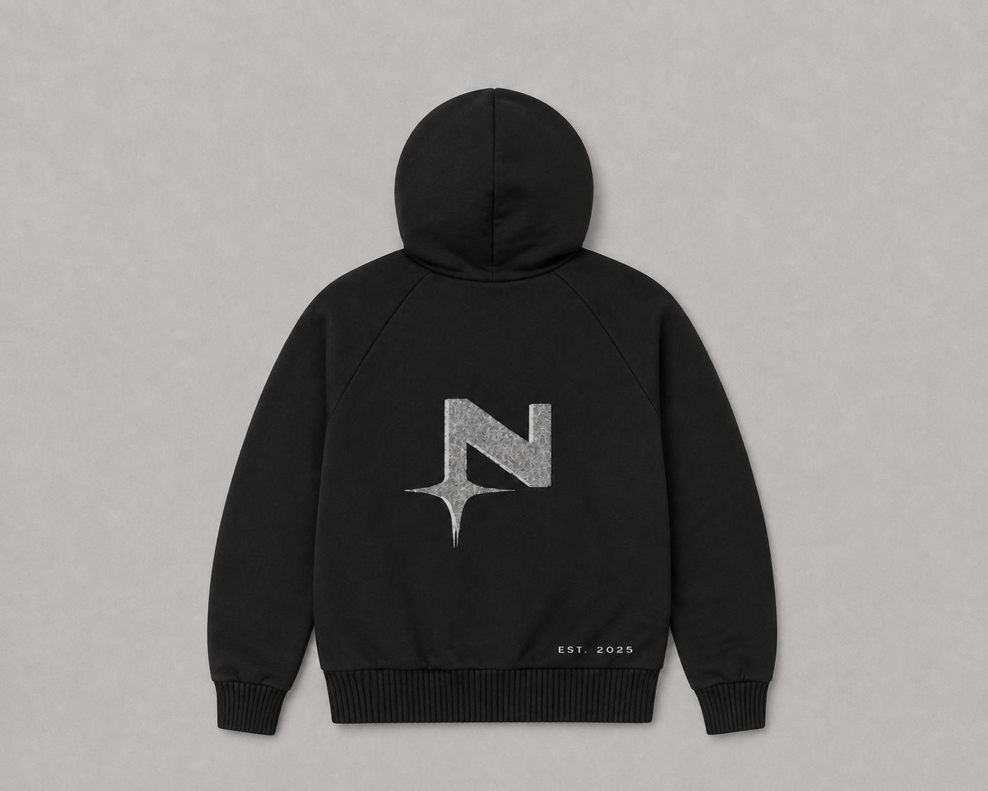 Chaqueta ZHESTAR negra — espalda