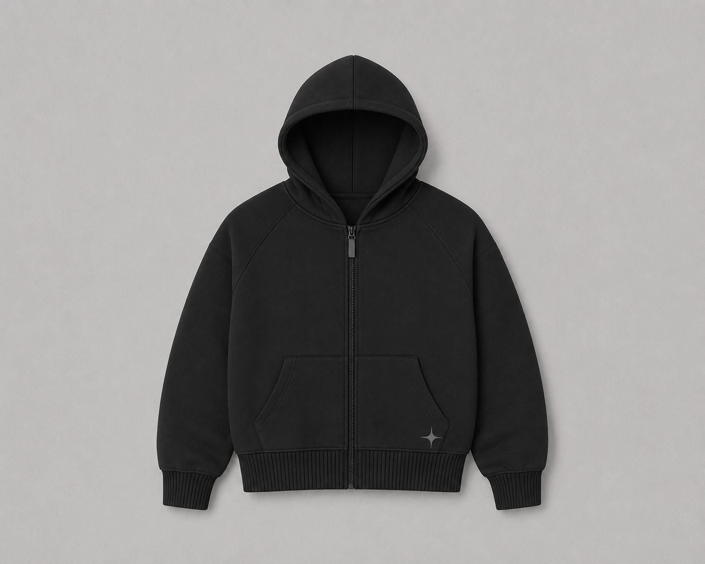 Chaqueta ZHESTAR negra — frontal